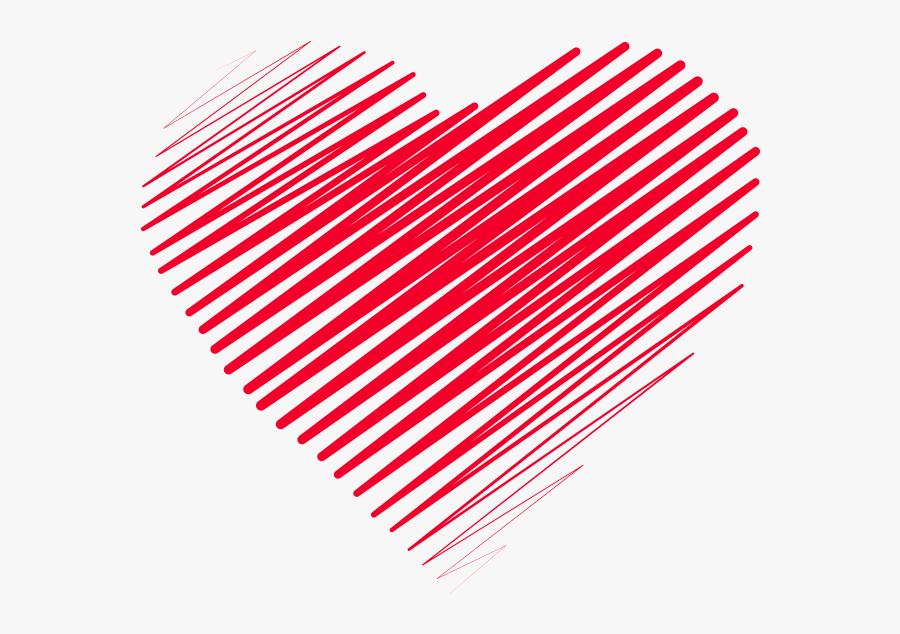 Heart Sketch Transparent Background, Transparent Clipart