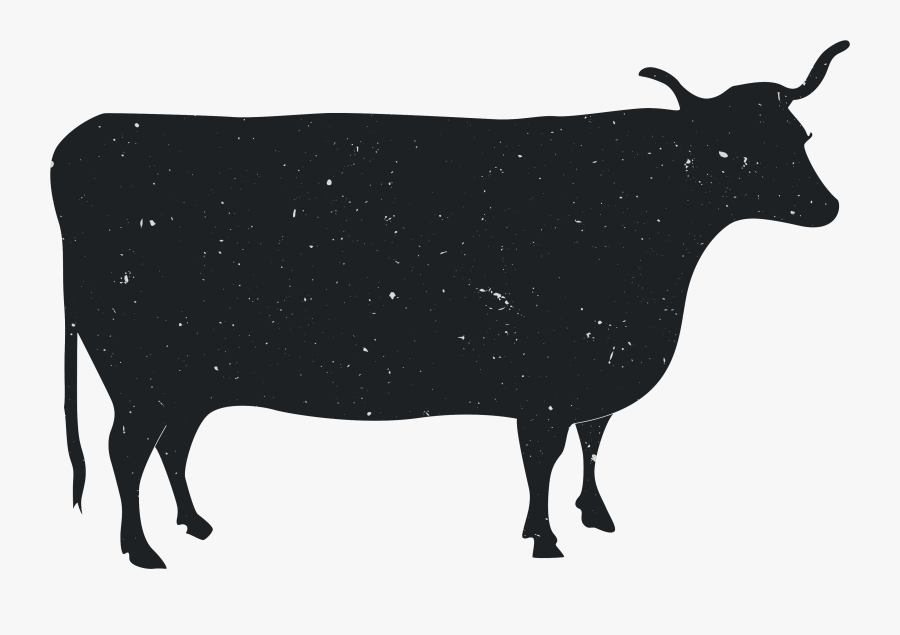 Animal Silhouette Dairy Cattle - Bull, Transparent Clipart