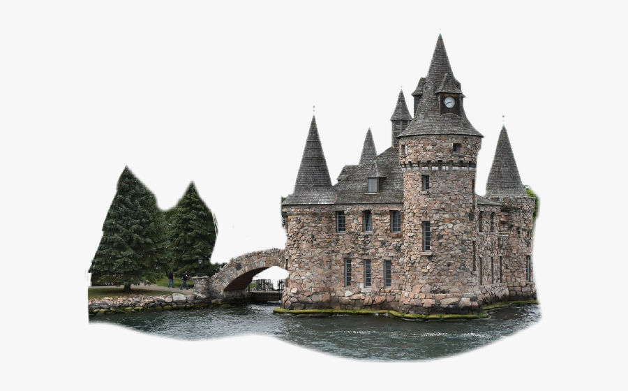 Sticker Building Castle Landscape Water - Boldt Castle, Transparent Clipart