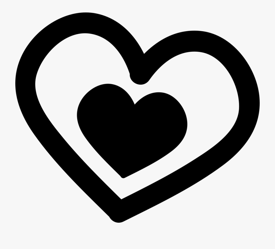 Love Hand Drawn Couple Of Hearts - Corazones Svg, Transparent Clipart