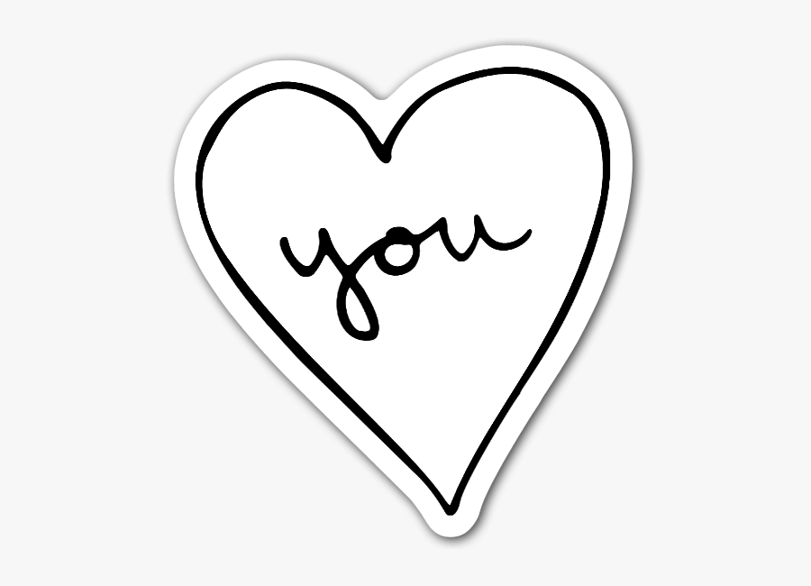Hand Drawn Heart, So Simple But So Nice For A Sticker - Teansparent Nice, Transparent Clipart