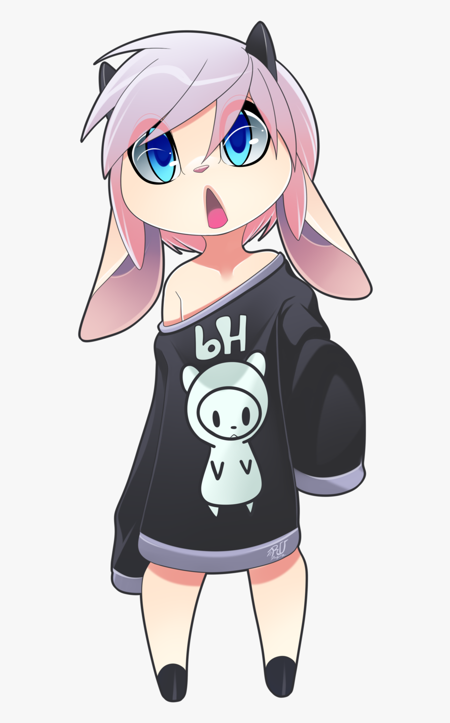 Goat Clipart Toon - Anime Cute Girl Furry, Transparent Clipart