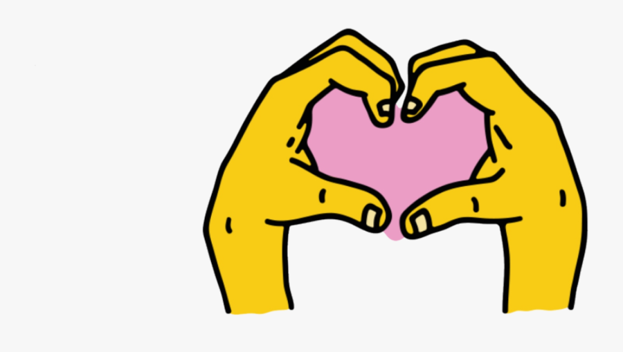Instagram Hand Heart Sticker, Transparent Clipart