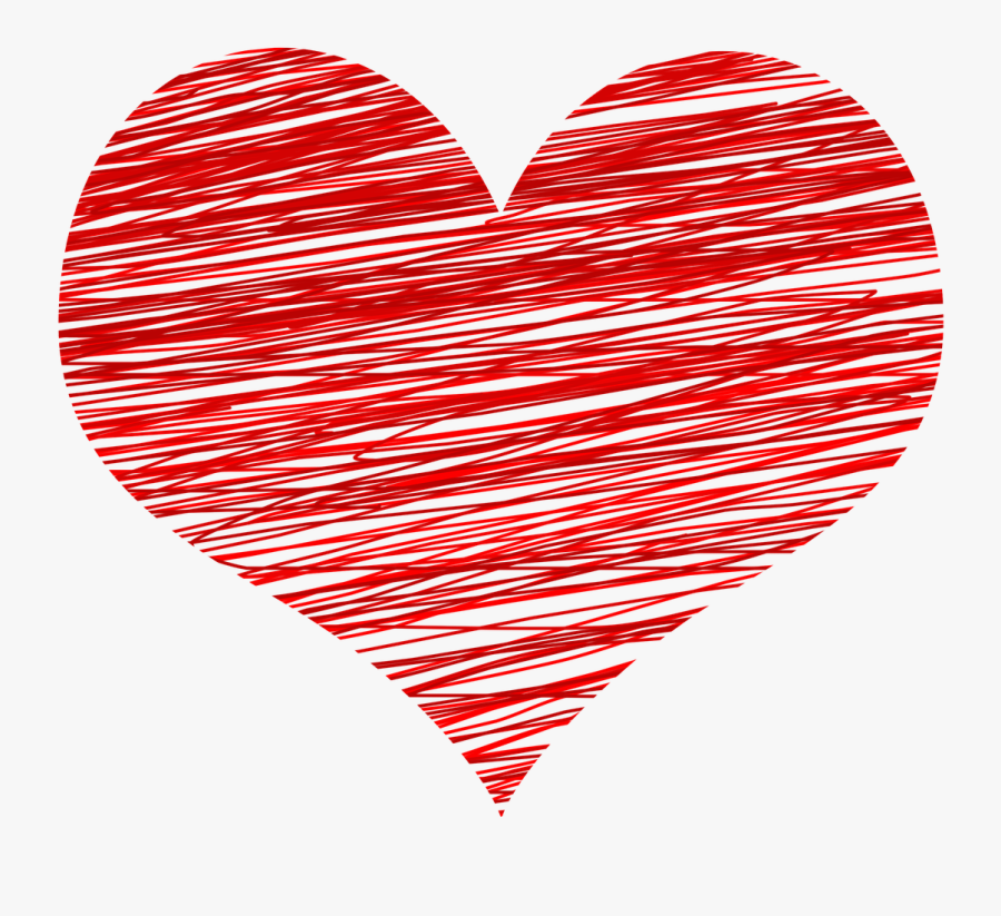 Heart Love Drawing Free Picture - Red Heart Drawing, Transparent Clipart