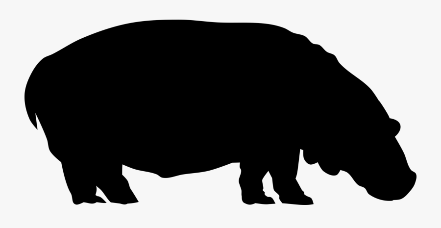 Transparent Computer Silhouette Png - Hippo Silhouette Png, Transparent Clipart
