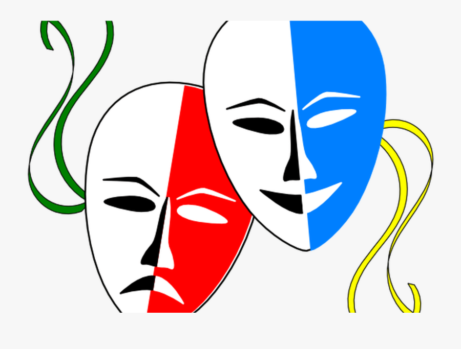 Cartoon Drama Masks Clipart Best - Theatre Masks, Transparent Clipart