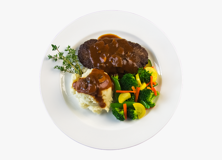 Transparent Mashed Potatoes Png - Salisbury Steak, Transparent Clipart