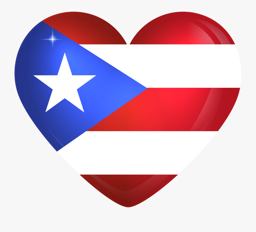 Clip Art Puerto Rican Flag Clipart - Puerto Rico Heart, Transparent Clipart