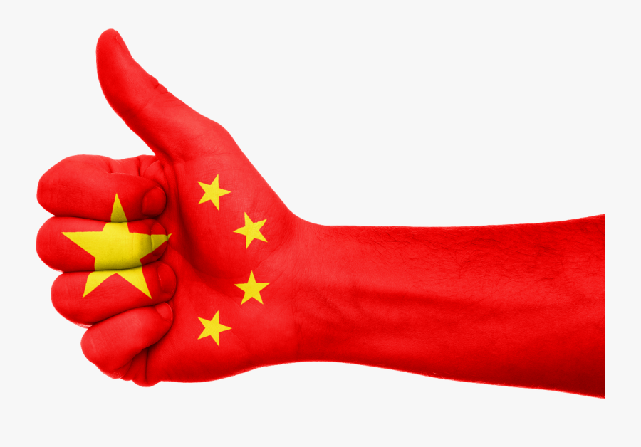 China Flag Hand Thumbs Up Png Image - China Flag Thumbs Up, Transparent Clipart