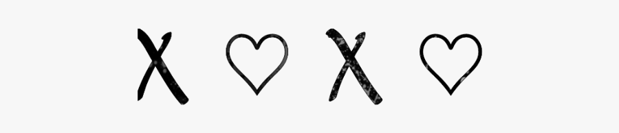 Xoxo Kiss Hug Word Heart Tumblr - Heart, Transparent Clipart
