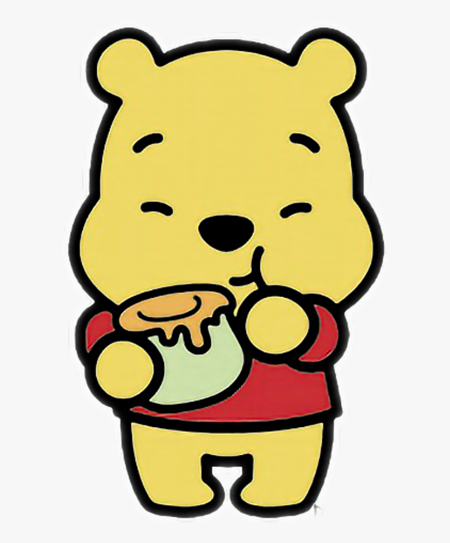 Winniepooh Winniethepooh Bear Honey Honig Cartoons - Cute Winnie The Pooh Eating Honey, Transparent Clipart