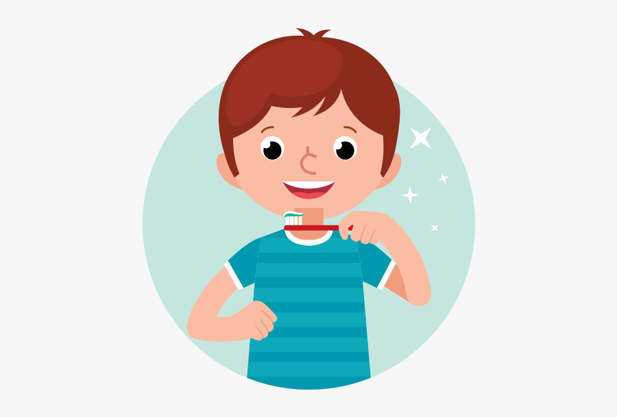 Illustration Of Boy Brushing Teeth - Boy Brush Teeth Cartoon, Transparent Clipart