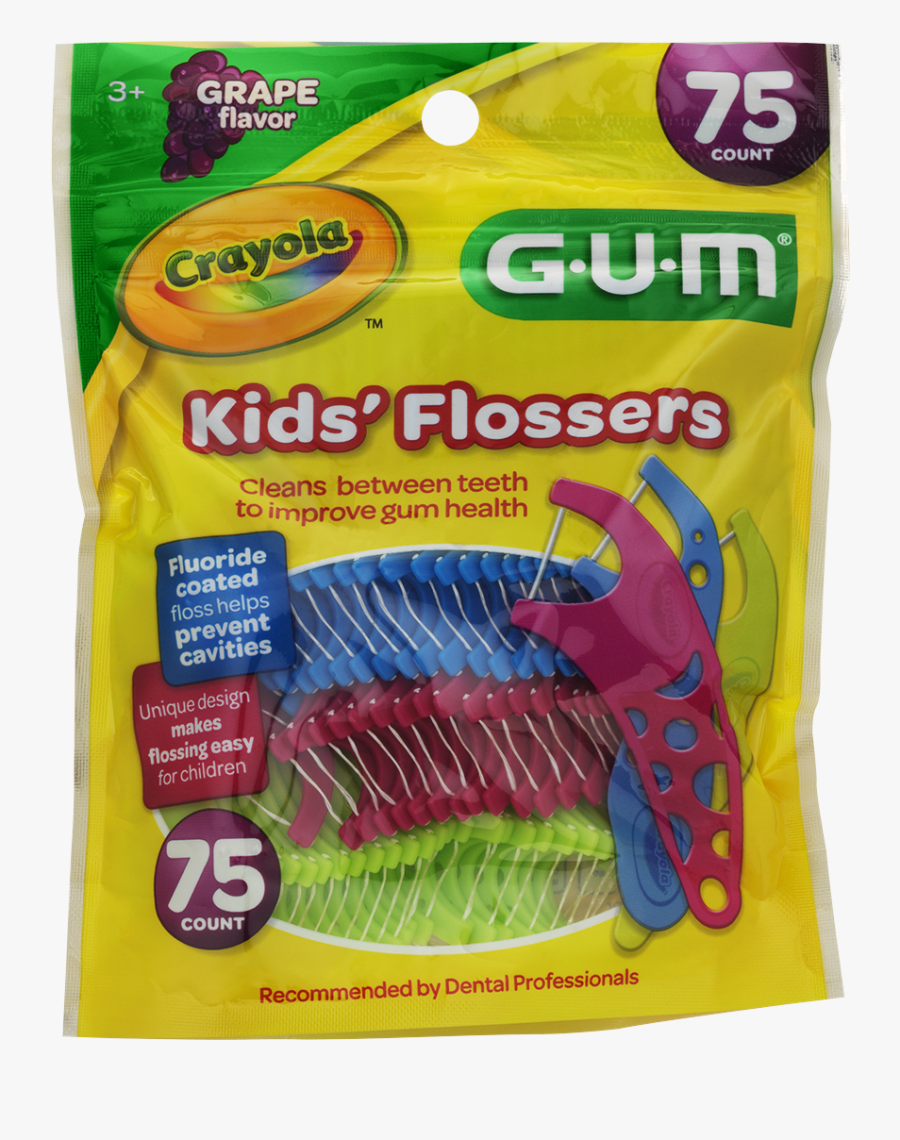 Gum® Crayola™ Kids’ Flossers 75 Ct - Gum Crayola Kids Flossers, Transparent Clipart
