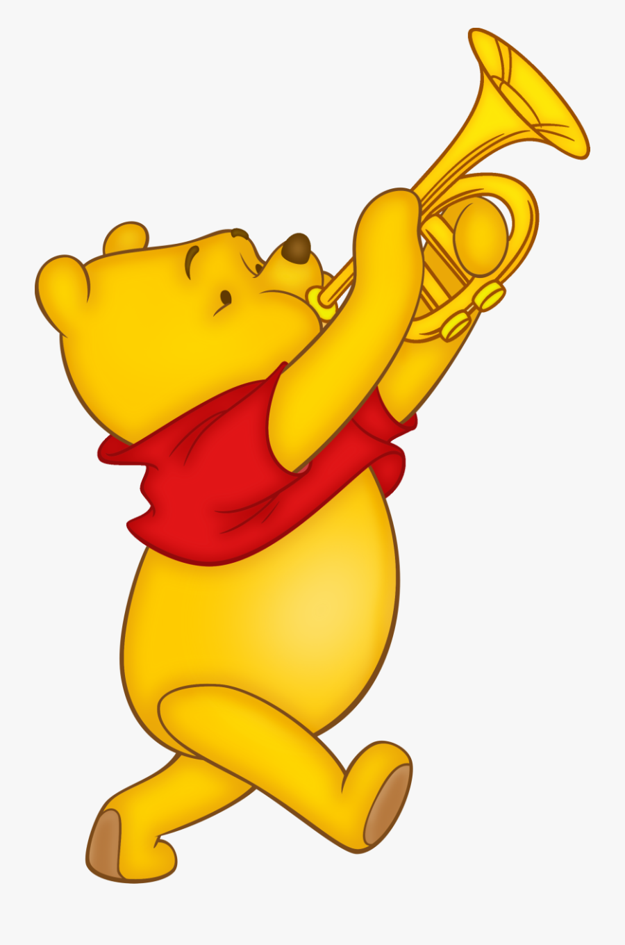 Winnie The Pooh Trumpet, Transparent Clipart