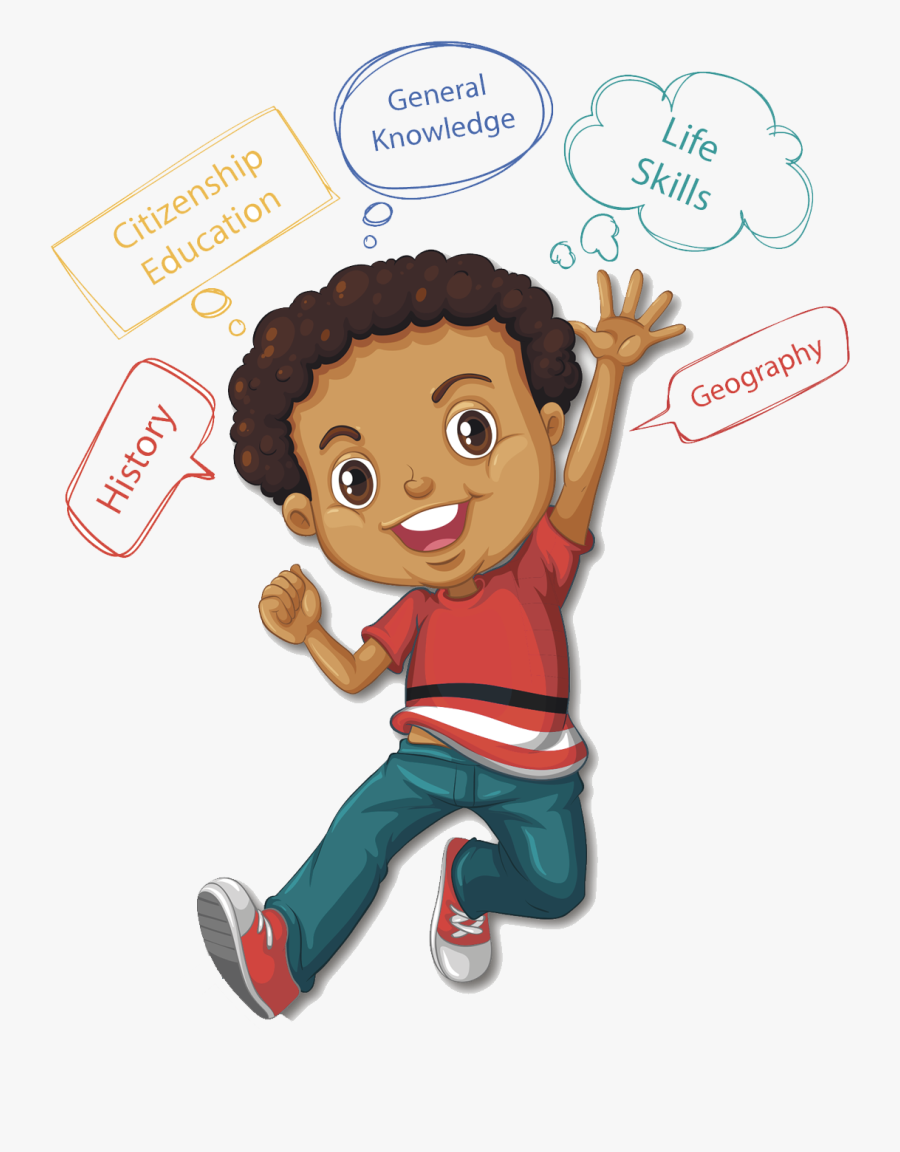 African American Boy Cartoon, Transparent Clipart