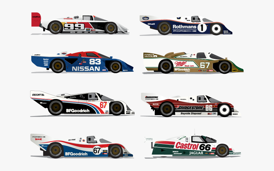 80"s Vector Car - Imsa Camel Gtp, Transparent Clipart