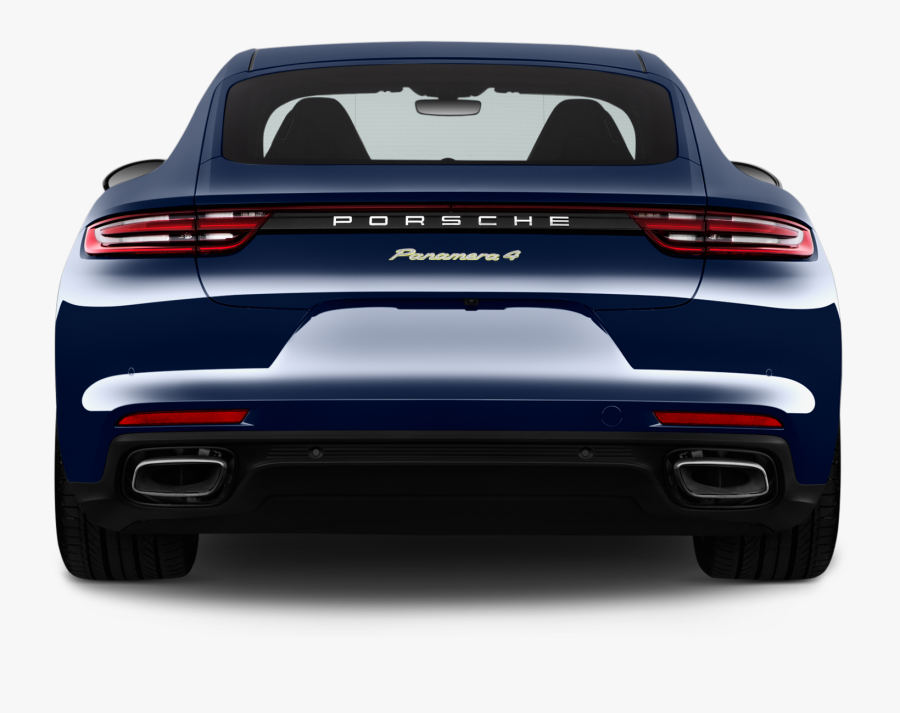 Porsche Clipart Blue Sports Car - Porsche Panamera 4 Rear, Transparent Clipart