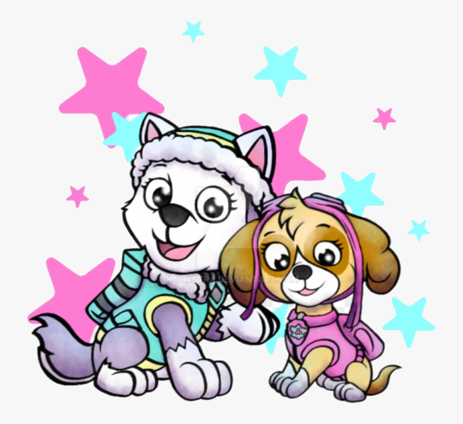 Paw Patrol Miguel-mickey Girls By Katastra Skye And - Paw Patrol Girls Svg, Transparent Clipart