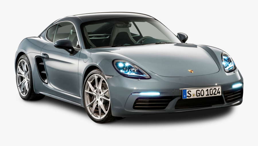 Grey Porsche 718 Cayma Car Png Image - Porsche 718 Cayman Grey, Transparent Clipart