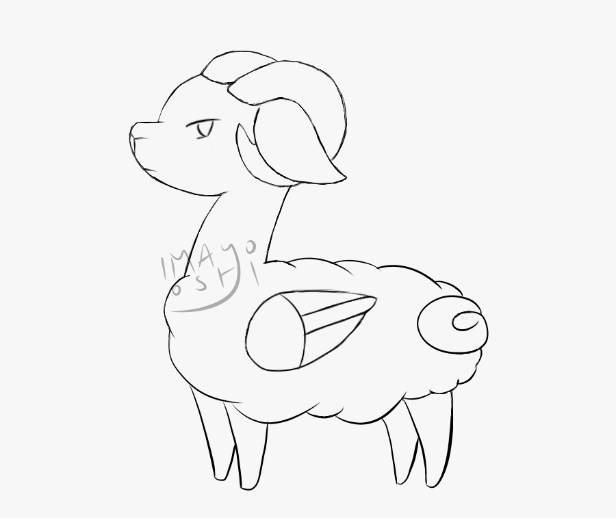 Cotton Wool Lineart - Sketch, Transparent Clipart
