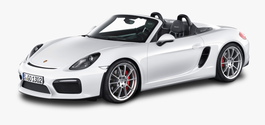 White Porsche Boxster Spyder Car Png Image - White Porsche Png, Transparent Clipart