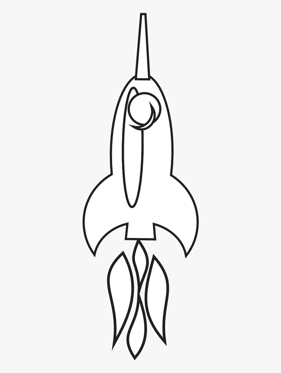 Booster Rocket Hunky Dory Svg Colouringbook - Line Art, Transparent Clipart