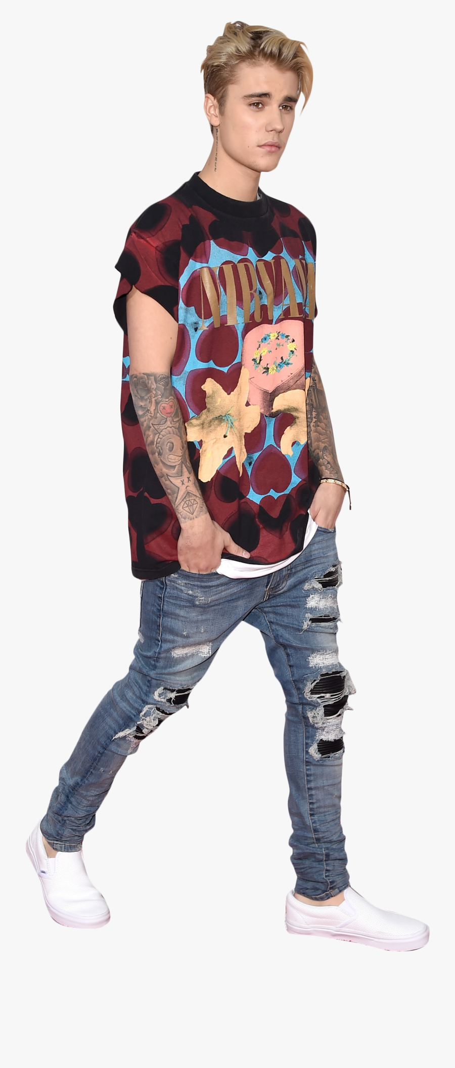 Justin Bieber Relaxed Png Image - Justin Bieber Black Jeans, Transparent Clipart