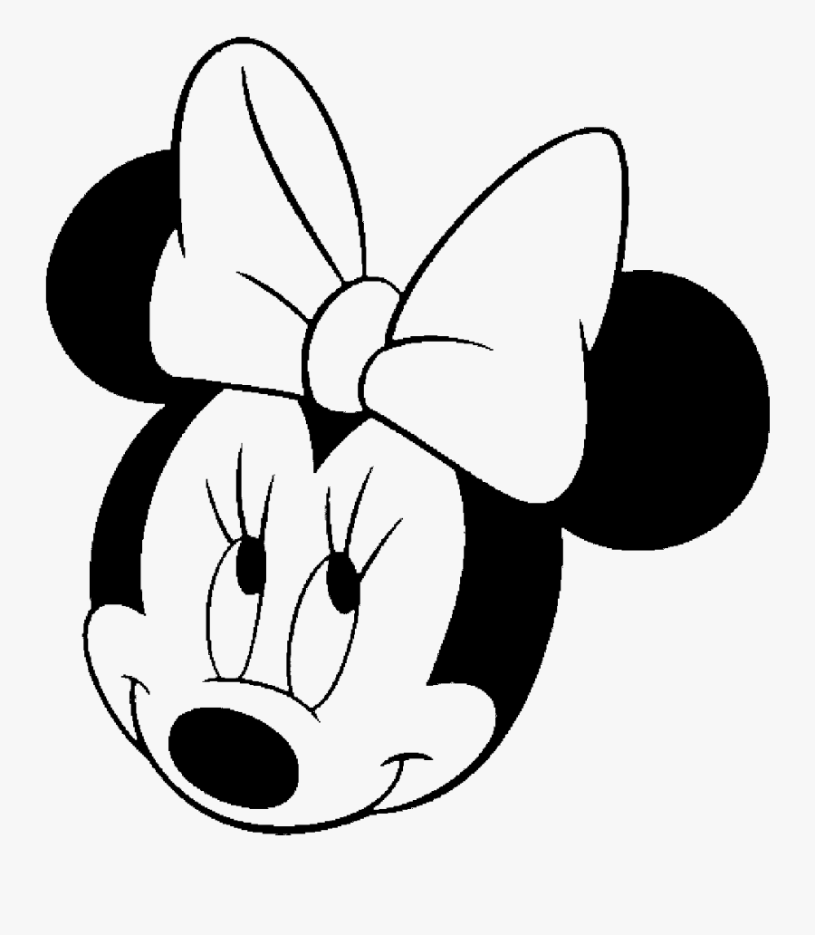 Print Amp Download - Minnie Mouse Face Coloring Pages, Transparent Clipart