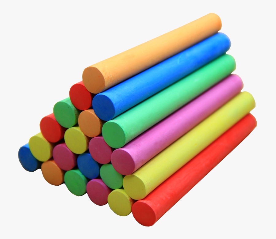 Sidewalk Chalk Color Marker Pen Piling Up - School Chalk, Transparent Clipart