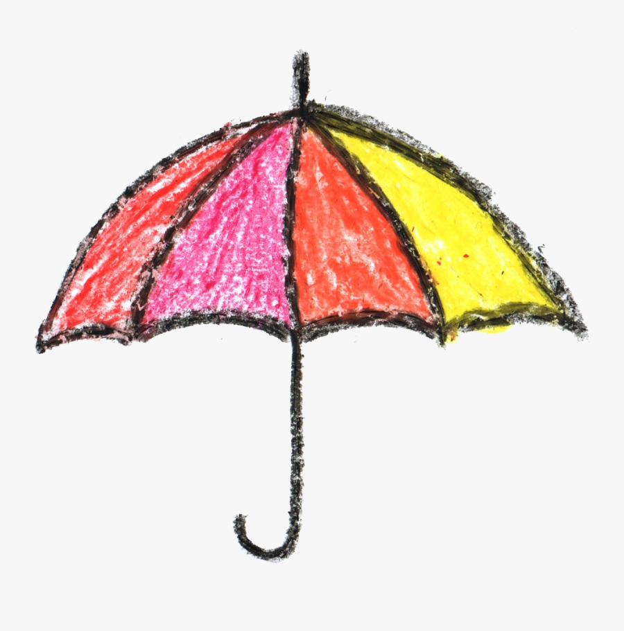 Umbrella Png Transparent - Crayon Drawing Transparent Background, Transparent Clipart