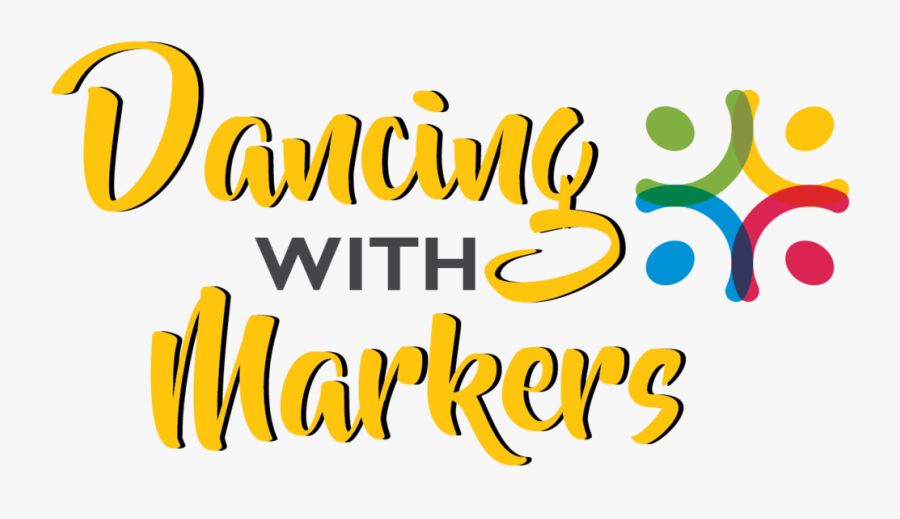 Dancing With Markers-01 - Calligraphy, Transparent Clipart