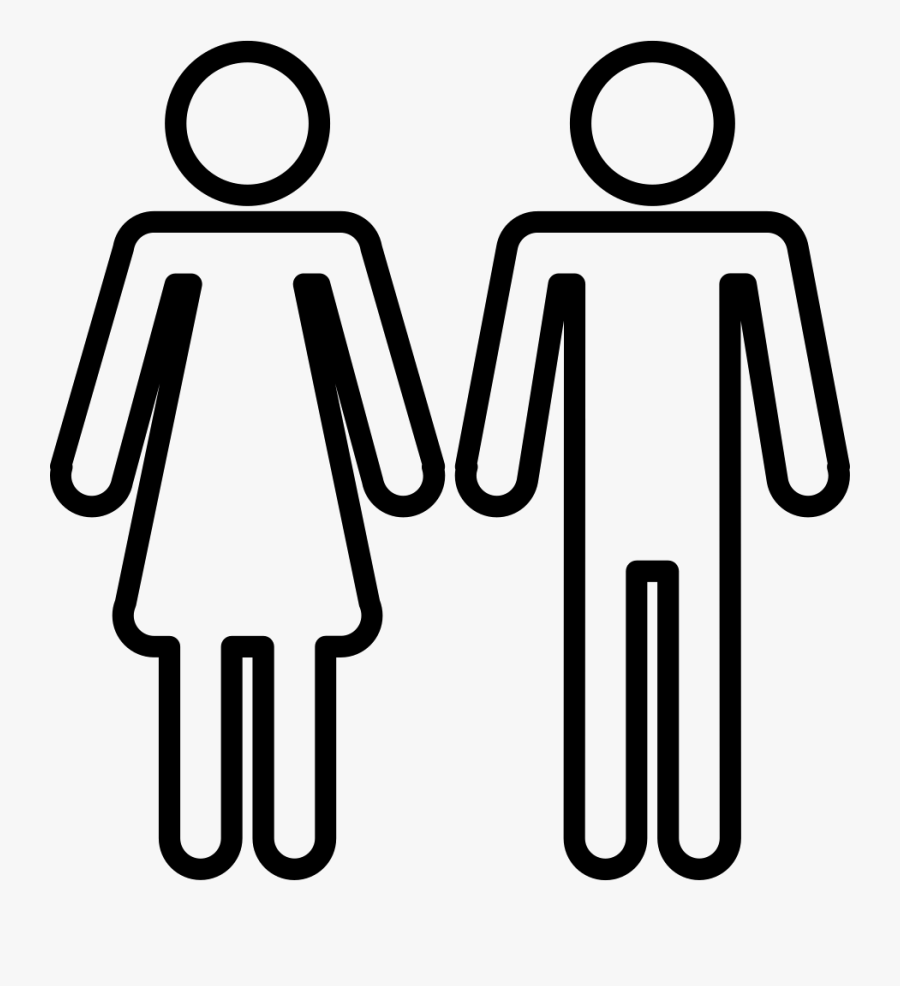 Female And Male Shapes Silhouettes Outlines Comments - Male And Female Clipart Png, Transparent Clipart