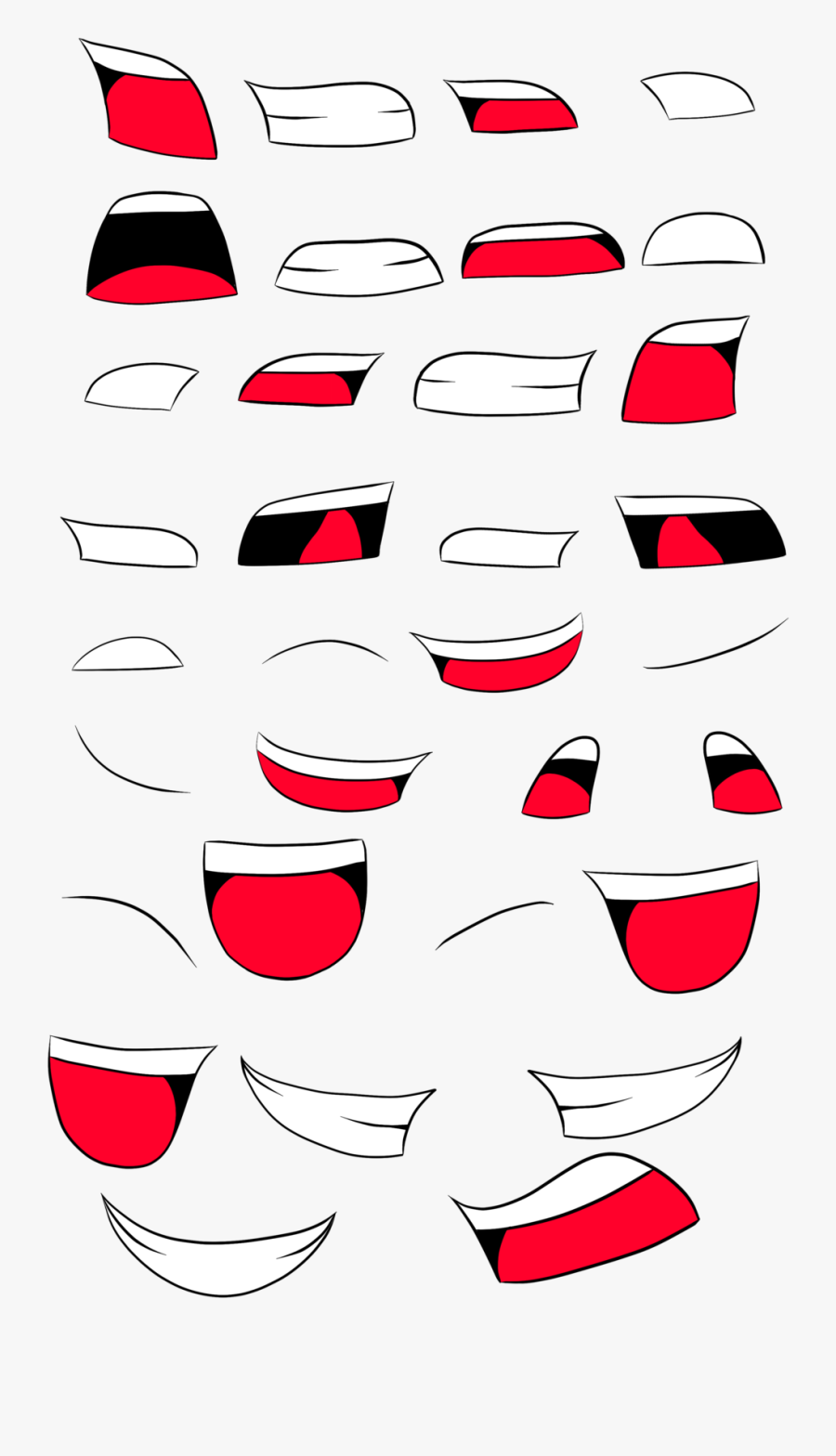 Smile Anime Mouth Png, Transparent Clipart