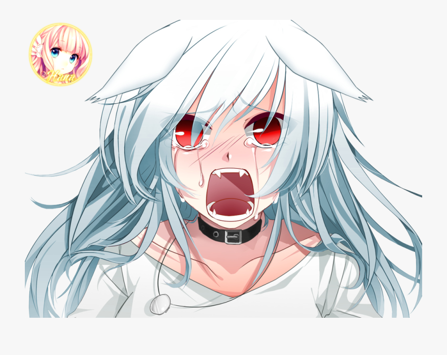 Girl By Hanakokyu On - Hot White Hair Anime Girls, Transparent Clipart