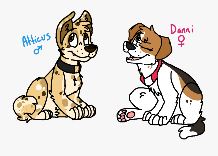 Handsome Hound And Pretty Puppy By Axelpup101-d83l7sf - Cartoon, Transparent Clipart