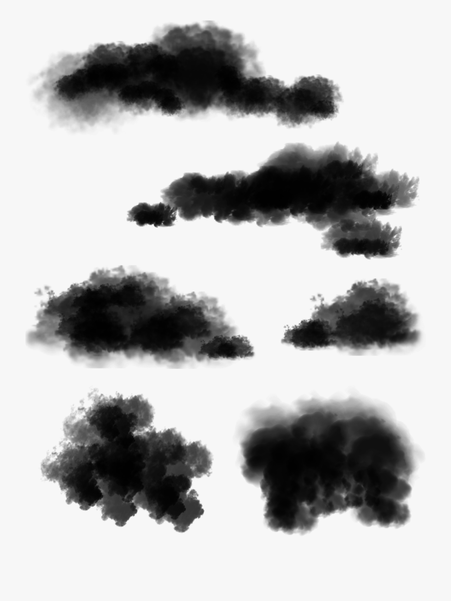Original Ink Smoke Cloud Png And Psd Monochrome- - Monochrome, Transparent Clipart