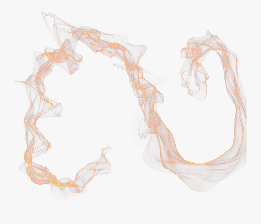 Orange Smoke Effect - Light Trail Png Transparent, Transparent Clipart