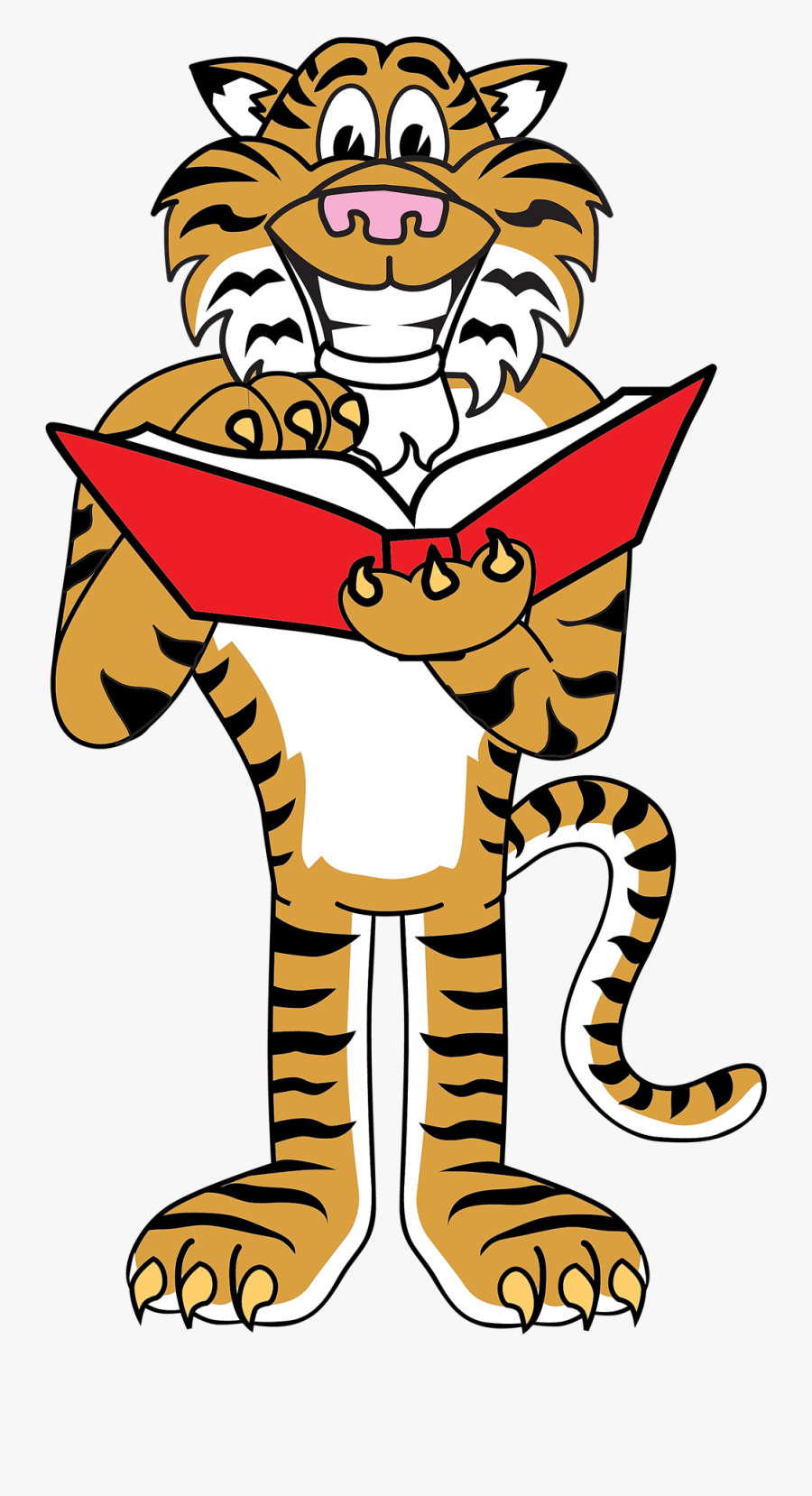 Tiger Reading A Book Clipart , Png Download - Tiger Reading A Book, Transparent Clipart