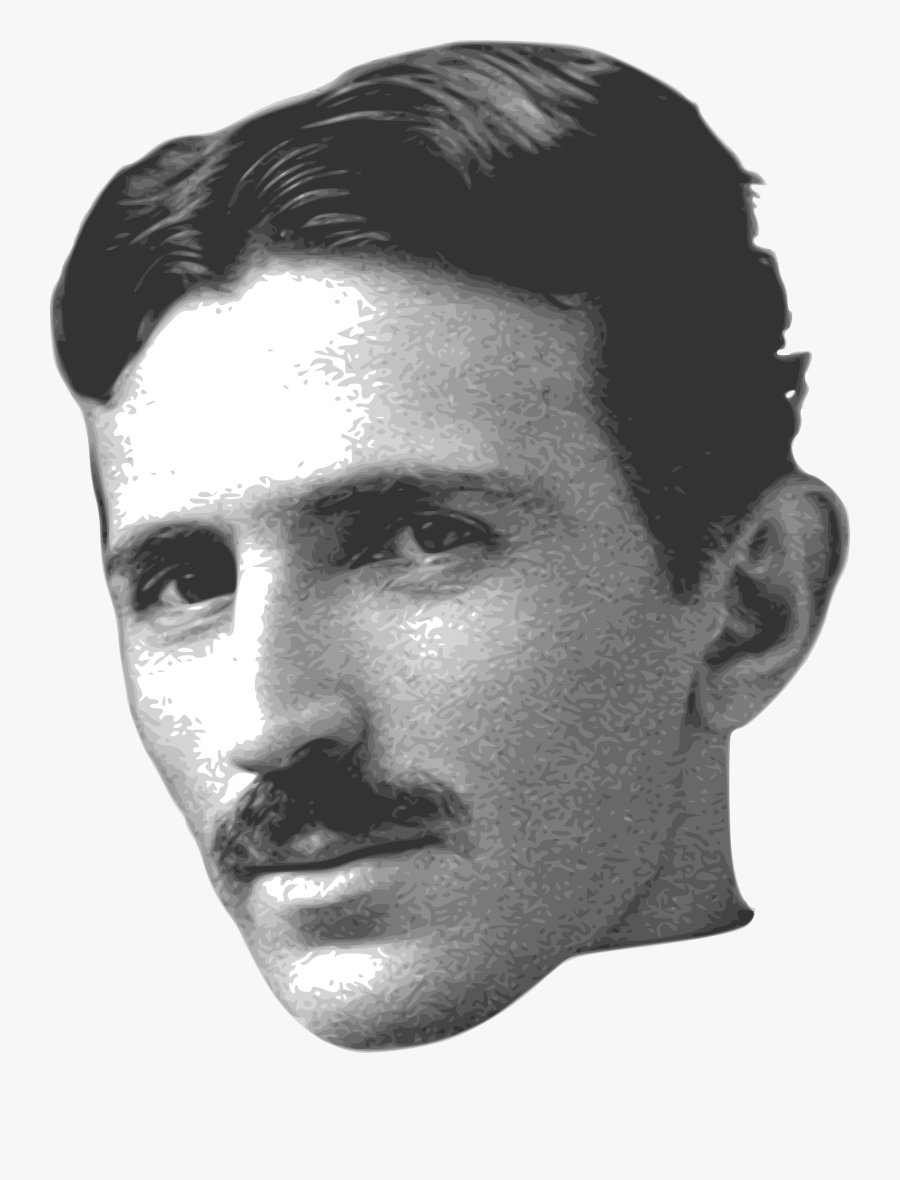Nikola Tesla Face - Nikola Tesla, Transparent Clipart