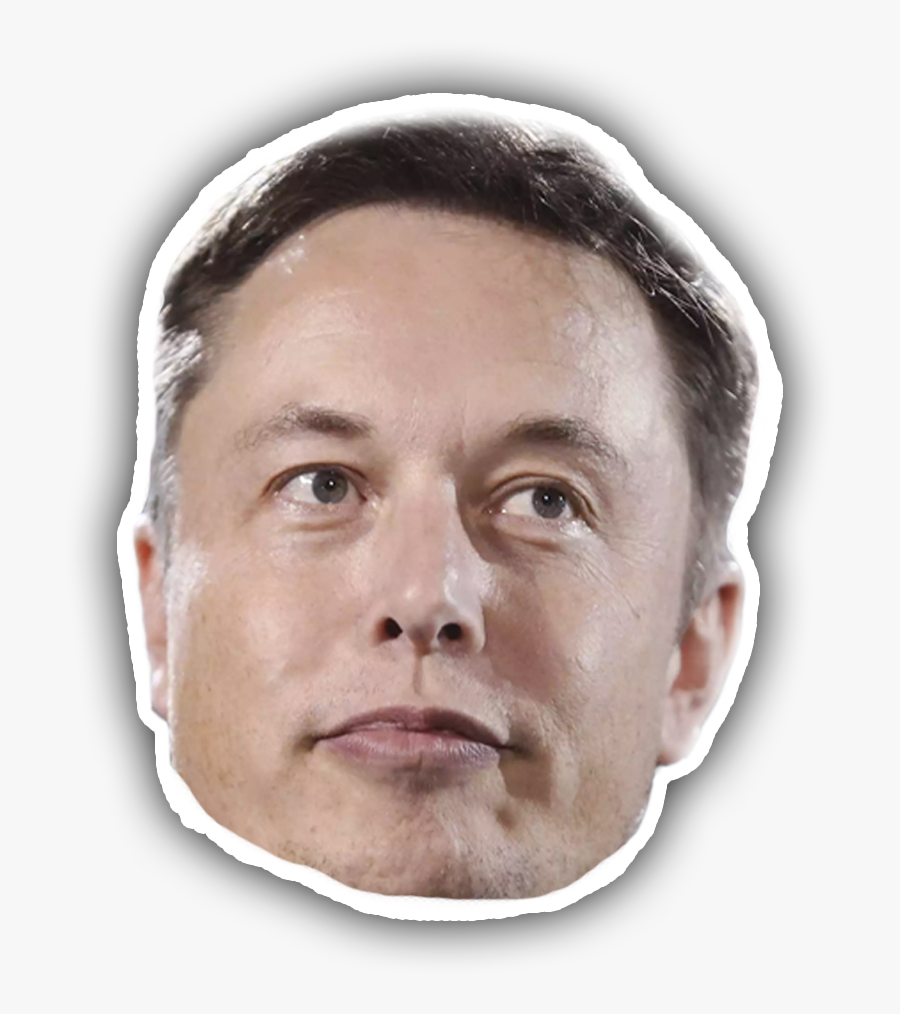 Elon Musk Tesla Motors Chief Executive Spacex Neuralink - Elon Musk Face Transparent Background, Transparent Clipart