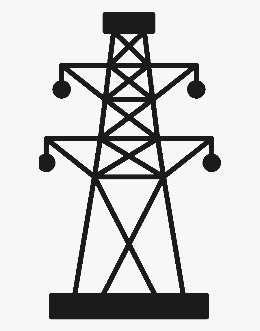 Electric Power Transmission High Vector Overhead Voltage - Electric Tower Clipart Png, Transparent Clipart