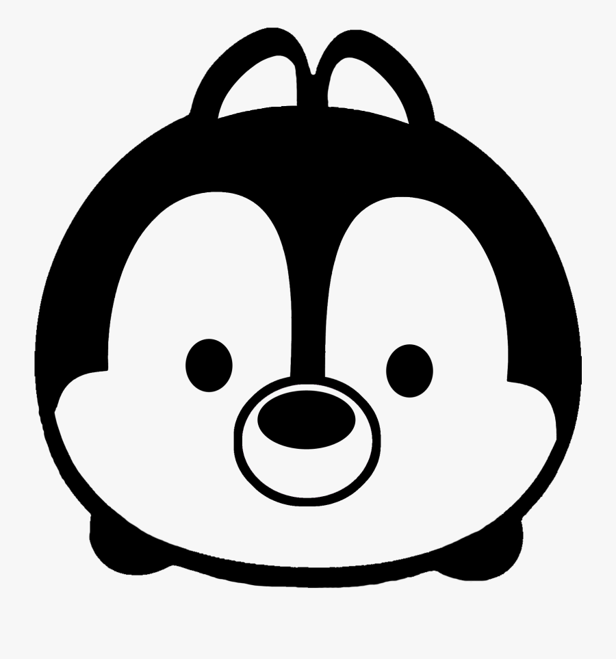 Chip N Dale Black And White Tsum Tsum, Transparent Clipart