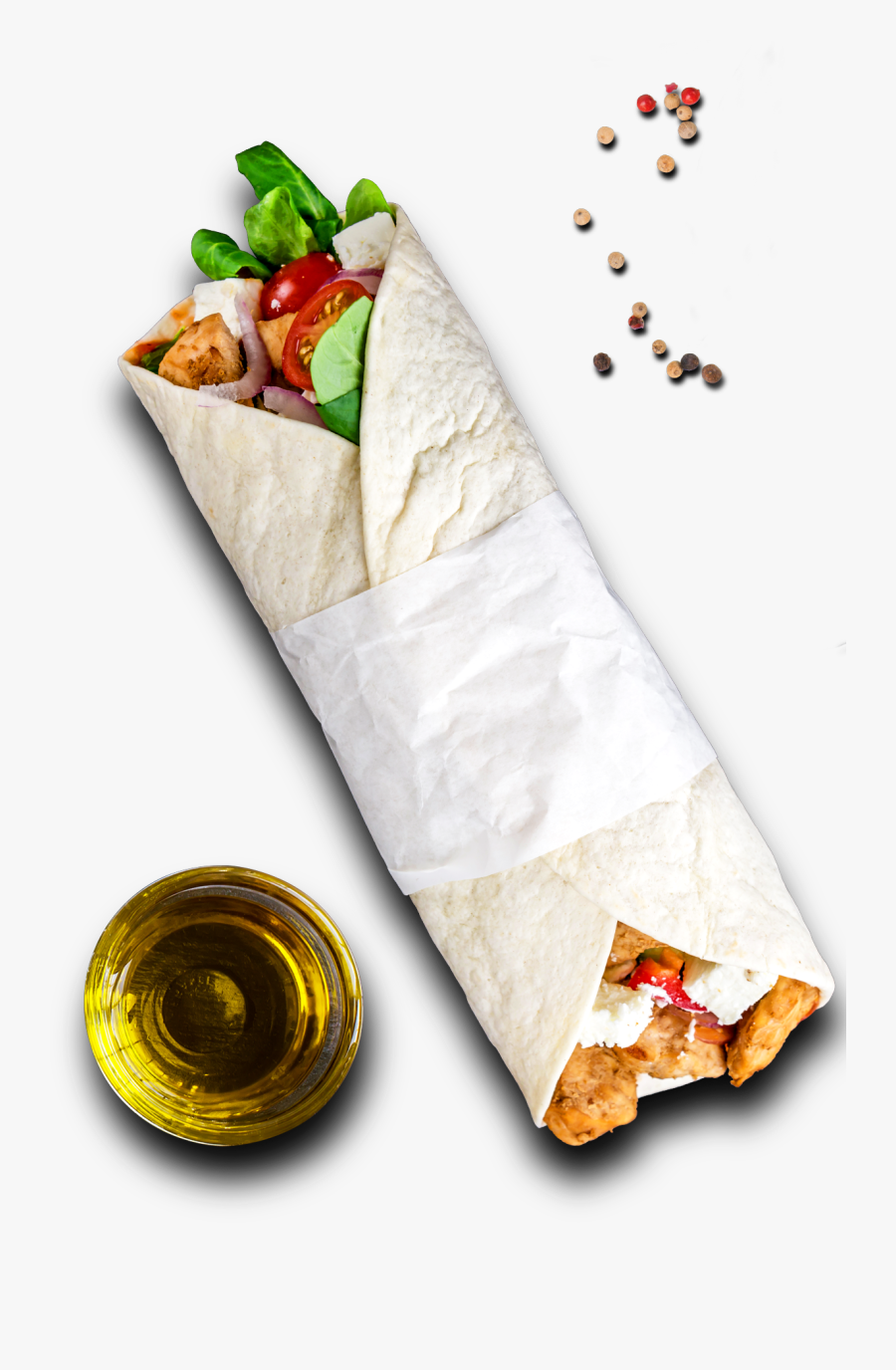 Rolling Clipart Turkey Wrap - Sandwich Wrap, Transparent Clipart