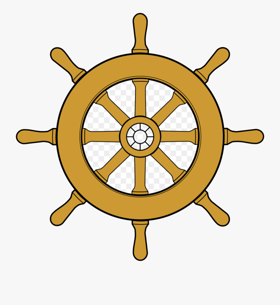 Ship Wheel Steering Background Clipart Boat Circle - Pirate Ship Wheel Clip Art, Transparent Clipart