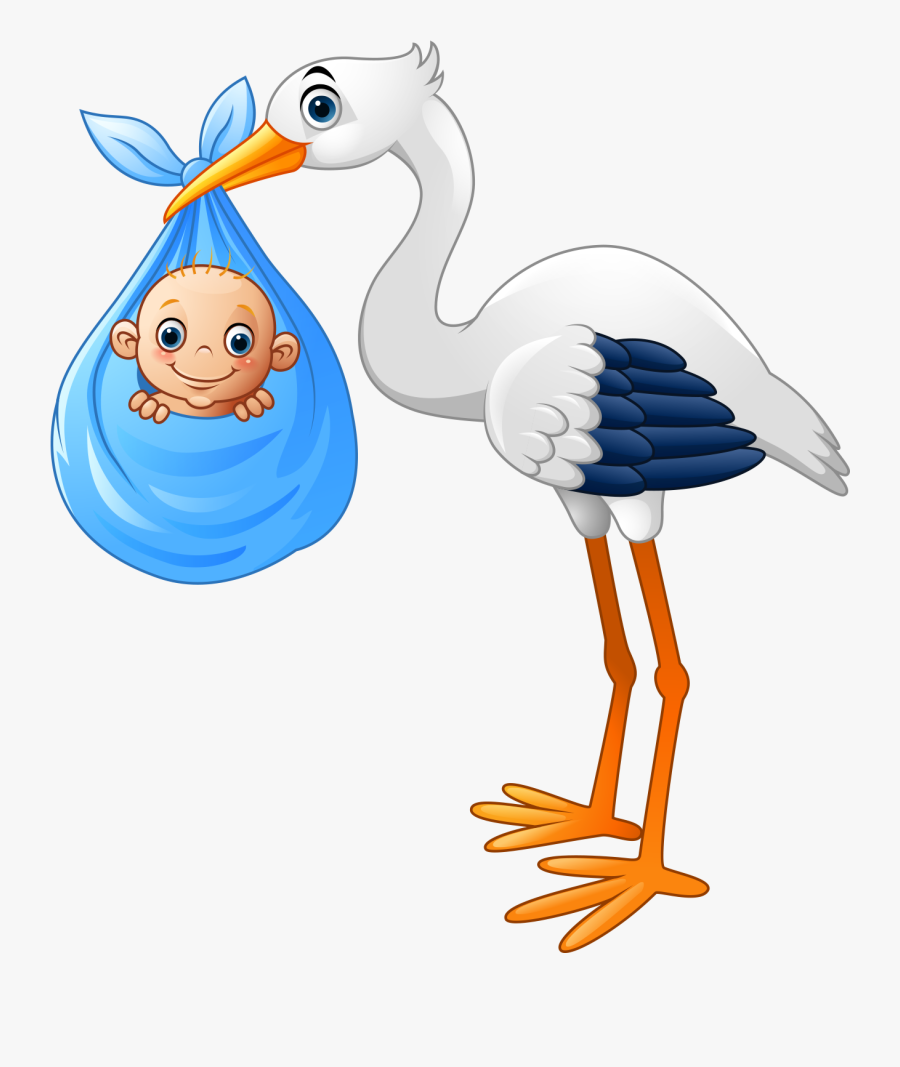 Photography Ciconia Cartoon Cute - Cartoon Stork Carrying Baby, Transparent Clipart