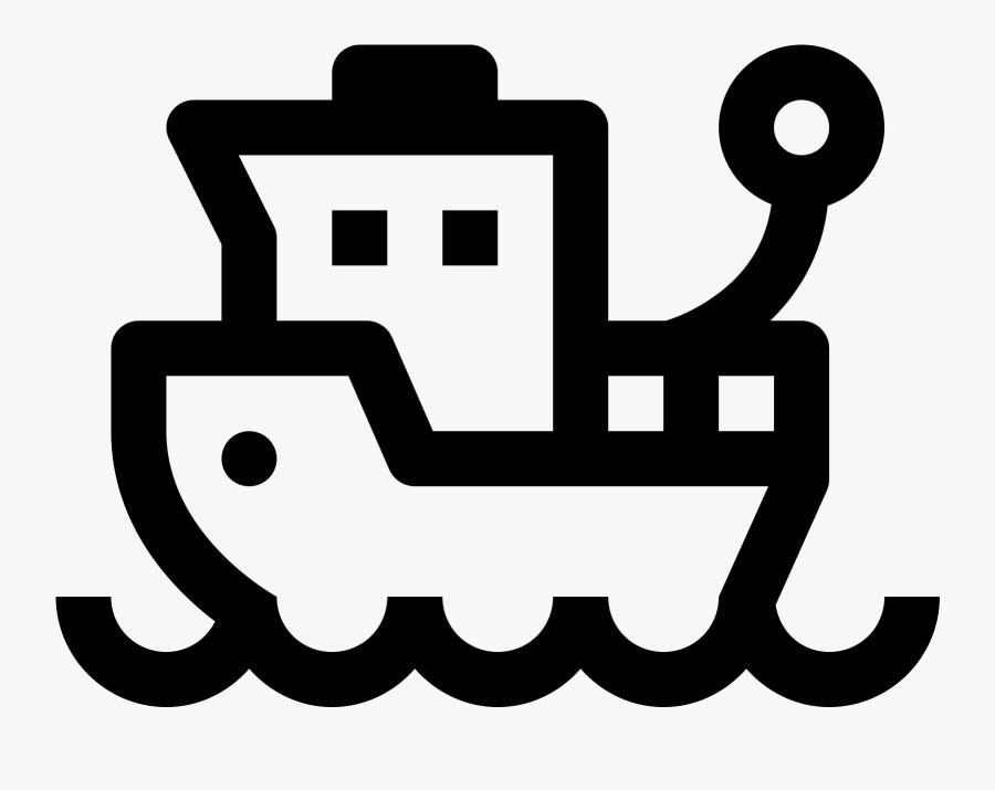 Moored Boat Icon, Transparent Clipart