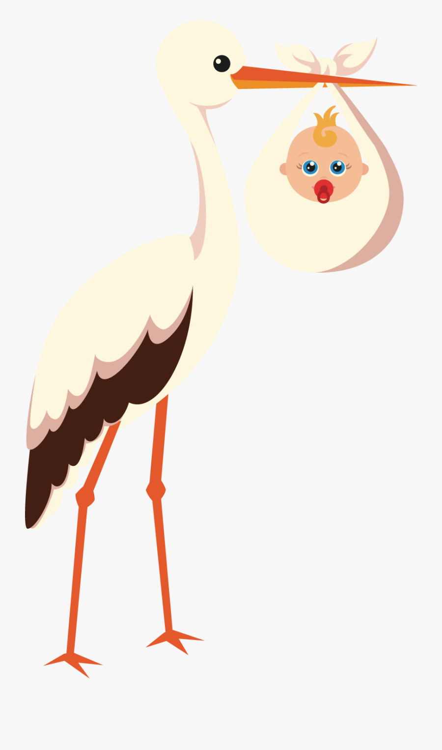 Stork Vector Pregnancy - Stork Vector Png, Transparent Clipart