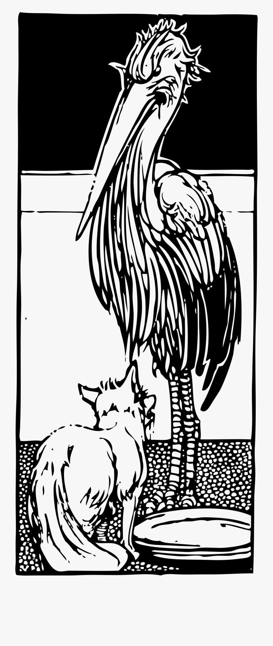 The Fox And The Stork Clip Arts - White Stork, Transparent Clipart