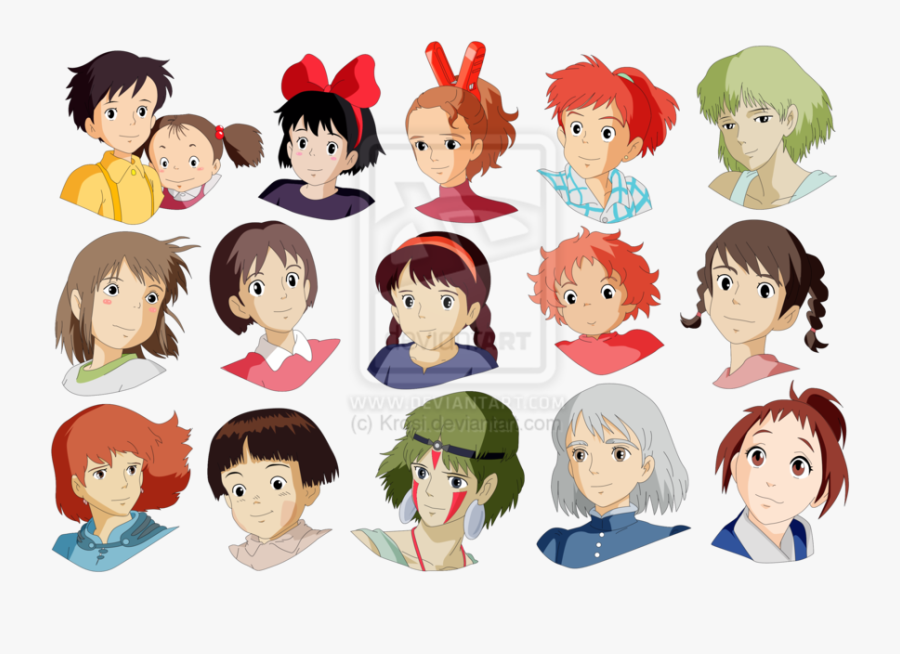 Transparent Ponyo Png - Studio Ghibli Characters Female, Transparent Clipart