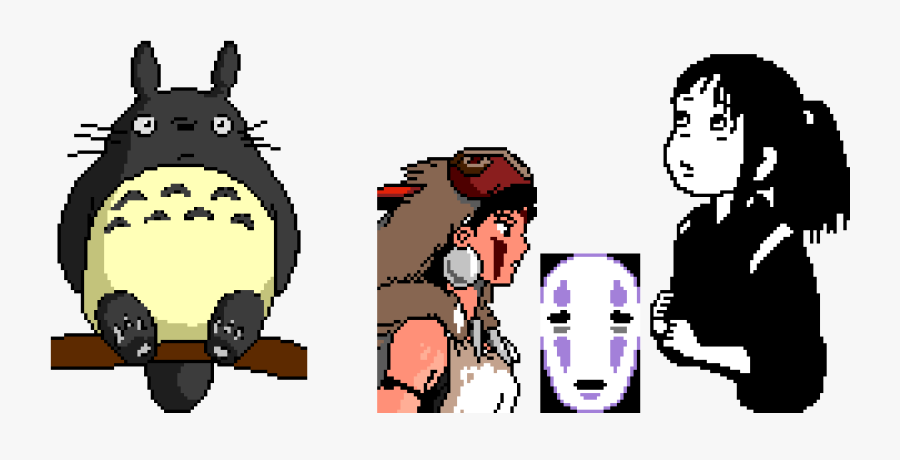 Studio Ghibli Pixel Art By Luna - Totoro Png, Transparent Clipart